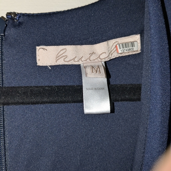 Antropologie Hutch V Neck Color Block Flutter Sleeve Wrap Dress Blue/Lilac Sz M - Picture 4 of 12